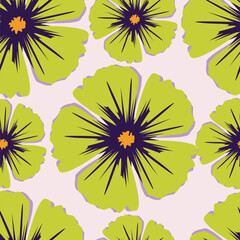 Elegant trendy vector ditsy floral seamless pattern design of beautiful abstract flowers and leaves. Foliage repeat texture background. Suitable for wallpaper, surface printing and textile