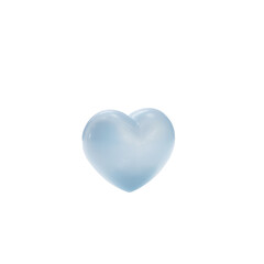 Fototapeta premium Simple Blue Heart Shape Against isolated on a transparent background