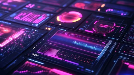 Obraz premium Commercial software abstract concept vector illustration set. Mobile application development, ecommerce app, big data management software, UI and UX design, database engineering abstract metaphor. il