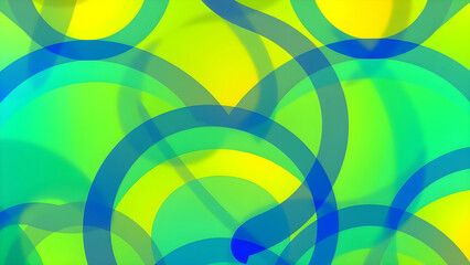 Obraz premium Abstract Geometric Curves Texture in Blue Yellow and Green background