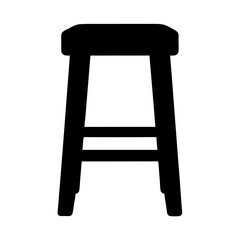 stool vector silhouette icon - perfect for furniture icons, decals, or SVG crafts.