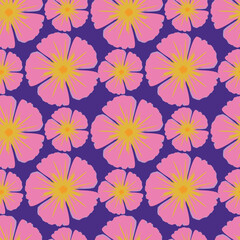 Elegant trendy vector ditsy floral seamless pattern design of beautiful abstract flowers and leaves. Foliage repeat texture background. Suitable for wallpaper, surface printing and textile