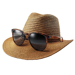 Stylish Summer Straw Hat and Sunglasses Travel Fashion Accessories