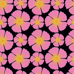 Elegant trendy vector ditsy floral seamless pattern design of beautiful abstract flowers and leaves. Foliage repeat texture background. Suitable for wallpaper, surface printing and textile