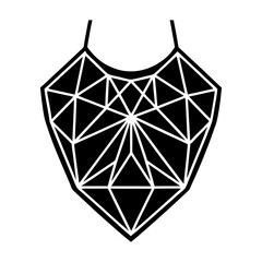 Geometric Necklace silhouette vector