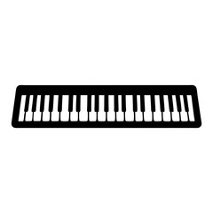 Fototapeta premium synthesizervector silhouette icon - perfect for electronics-themed crafts, decals, or SVG projects.