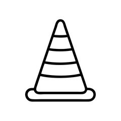 Construction Barrier Marking Off a Work Zone for Safety and Security