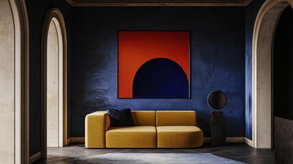 Stylish modern living room interior design.