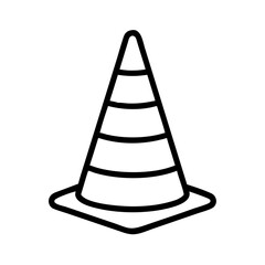 Construction Barrier Marking Off a Work Zone for Safety and Security