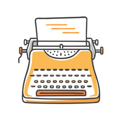 typewriter icon, typewriter vector illustration-simple illustration of typewriter, perfect for typewriter logos and icons