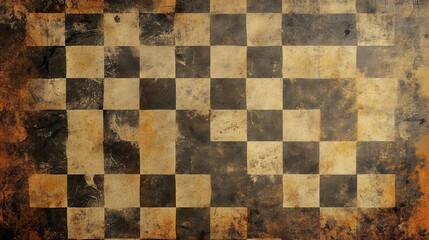 Grunge chessboard background illustration , no logos, no brands