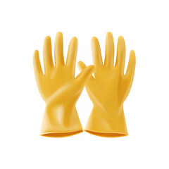 Yellow rubber gloves
