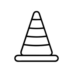 Construction Barrier Marking Off a Work Zone for Safety and Security