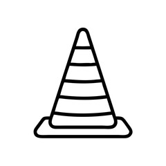 Construction Barrier Marking Off a Work Zone for Safety and Security