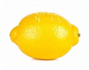 Lemon with Zest Flecks on Isolated Background