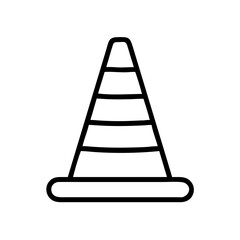 Construction Barrier Marking Off a Work Zone for Safety and Security