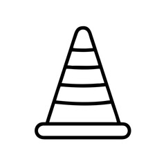 Construction Barrier Marking Off a Work Zone for Safety and Security