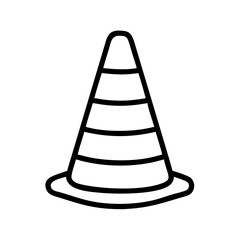 Construction Barrier Marking Off a Work Zone for Safety and Security