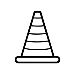 Construction Barrier Marking Off a Work Zone for Safety and Security