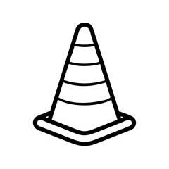 Construction Barrier Marking Off a Work Zone for Safety and Security