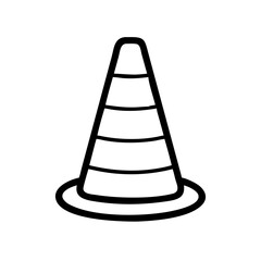 Construction Barrier Marking Off a Work Zone for Safety and Security