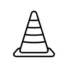 Construction Barrier Marking Off a Work Zone for Safety and Security