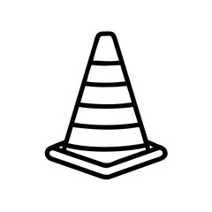 Construction Barrier Marking Off a Work Zone for Safety and Security