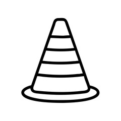 Construction Barrier Marking Off a Work Zone for Safety and Security