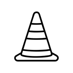 Construction Barrier Marking Off a Work Zone for Safety and Security