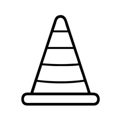 Construction Barrier Marking Off a Work Zone for Safety and Security