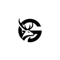letter G deer logo
