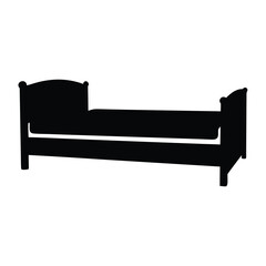 trundle bed vector silhouette icon - perfect for furniture icons, decals, or eps crafts.