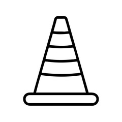 Construction Barrier Marking Off a Work Zone for Safety and Security