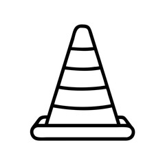 Construction Barrier Marking Off a Work Zone for Safety and Security