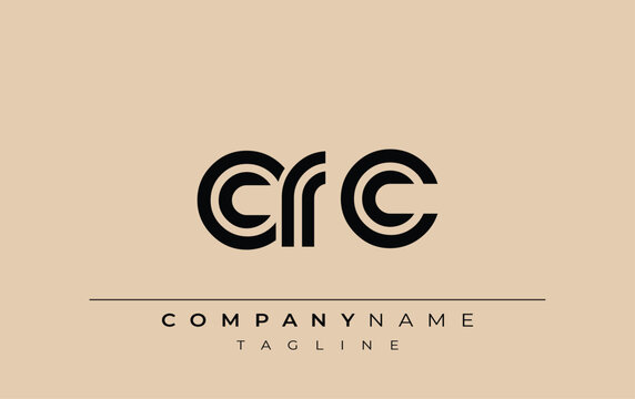 CRC Creative Unique Modern Letter Logo Design. Stylized logo featuring a unique letter design, presenting abstract minimalist aesthetics and modern appeal.