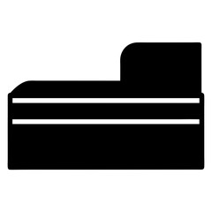 trundle bed vector silhouette icon - perfect for furniture icons, decals, or SVG crafts.