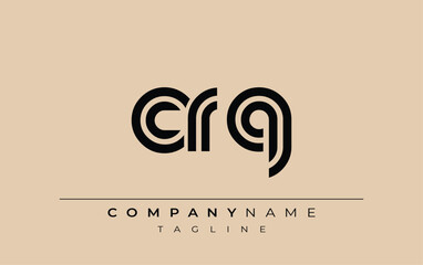 Obraz premium CRQ Creative Unique Modern Letter Logo Design. Stylized logo featuring a unique letter design, presenting abstract minimalist aesthetics and modern appeal.
