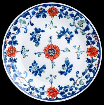 plate png china chinese traditional  historical  imari porcelain ceramic dish antique vintage floral flower culture heritage studio shot png isolated in transparent background