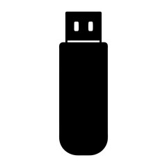 usb flash drivevector silhouette icon - perfect for electronics-themed crafts, decals, or SVG projects.