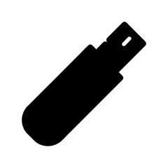 usb flash drivevector silhouette icon - perfect for electronics-themed crafts, decals, or SVG projects.