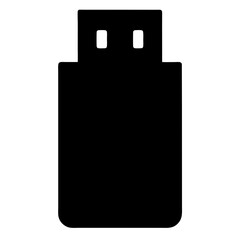 usb flash drivevector silhouette icon - perfect for electronics-themed crafts, decals, or SVG projects.