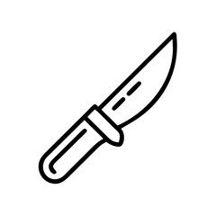 Obraz premium Knife with a curved blade and a simple handle design