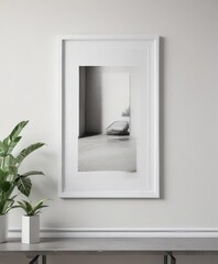 Stylish frame collection, customizable art prints, clean white wall,  image,  customizable frames