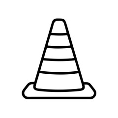 Construction Barrier Marking Off a Work Zone for Safety and Security