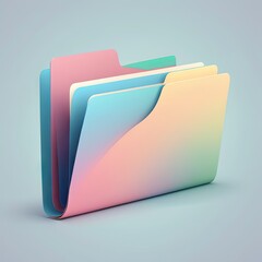 Modern File Folder Icon – Minimalist Document Storage Symbol for Digital Interface Design

