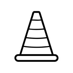 Construction Barrier Marking Off a Work Zone for Safety and Security