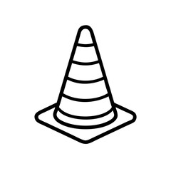 Construction Barrier Marking Off a Work Zone for Safety and Security
