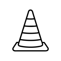 Construction Barrier Marking Off a Work Zone for Safety and Security