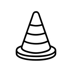 Construction Barrier Marking Off a Work Zone for Safety and Security