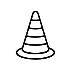 Construction Barrier Marking Off a Work Zone for Safety and Security